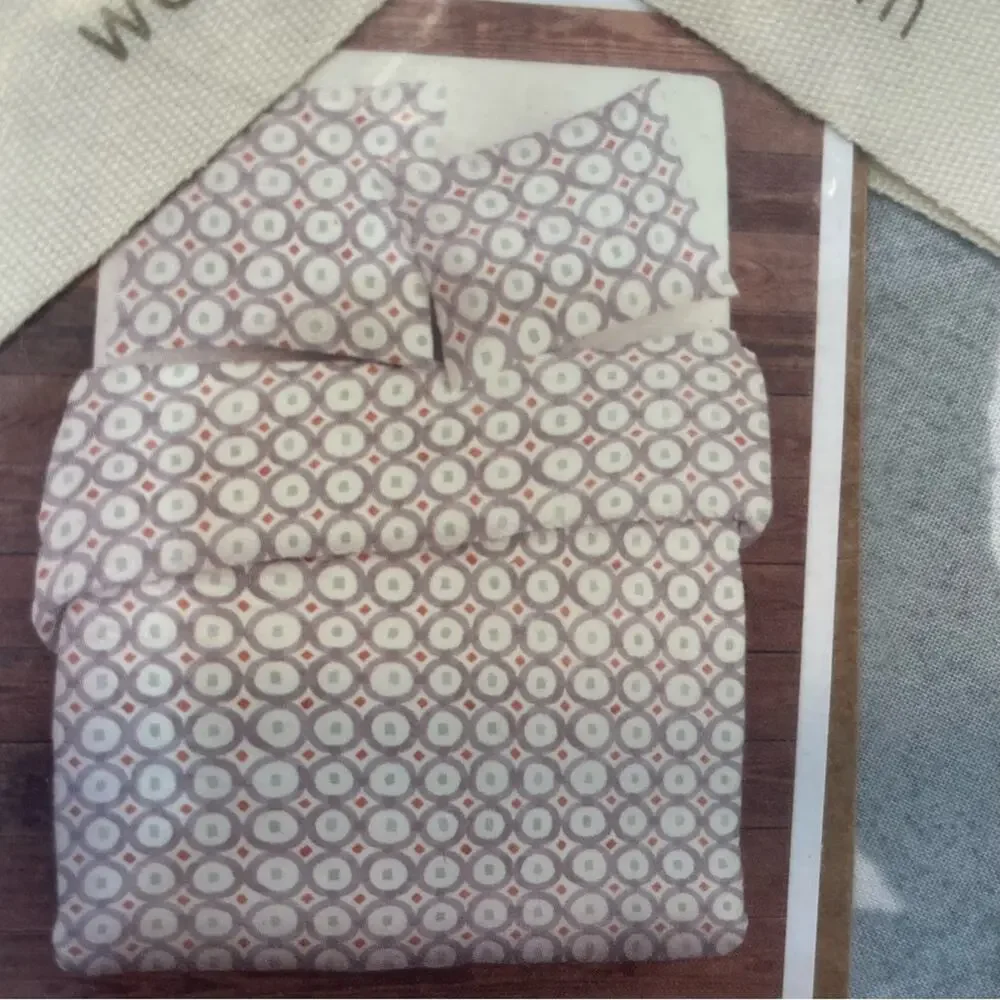 West Elm Euro Shams Set of 2 Circle Trellis Pattern